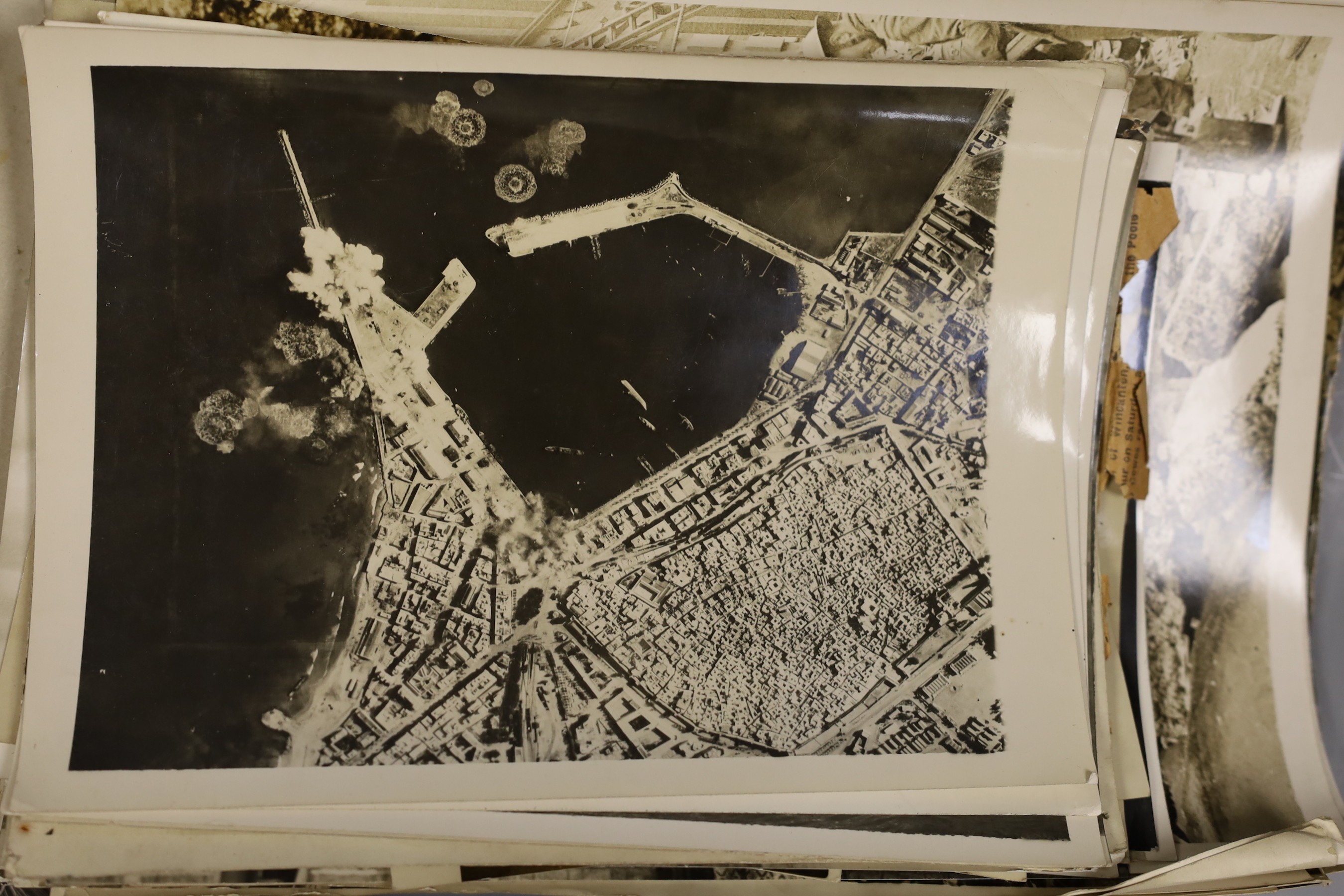 A collection of mostly WWII related photos, in album